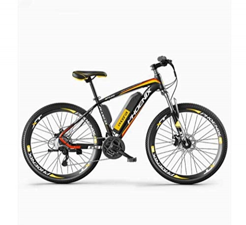 Electric Mountain Bike : XXY-shop Summer Electric Bike, 26" Mountain Bike for Adult, All Terrain 27-speed Bicycles, 36V 50KM Pure Battery Mileage Detachable Lithium Ion Battery, Smart Mountain Ebike for Adult