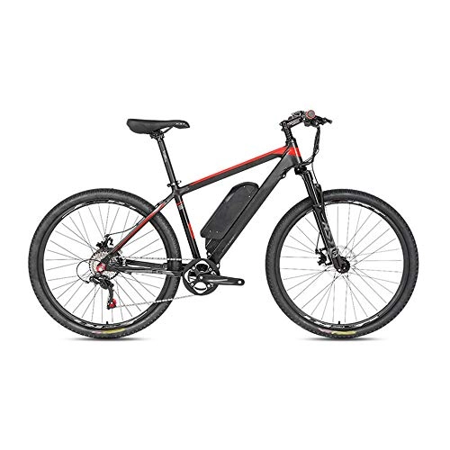 Electric Mountain Bike : YALIXI Electric bicycle, electric assist mountain bike, lightweight aluminum alloy frame, maximum speed 25KMH, lithium battery 36V250W10A, 26''*17'' black red