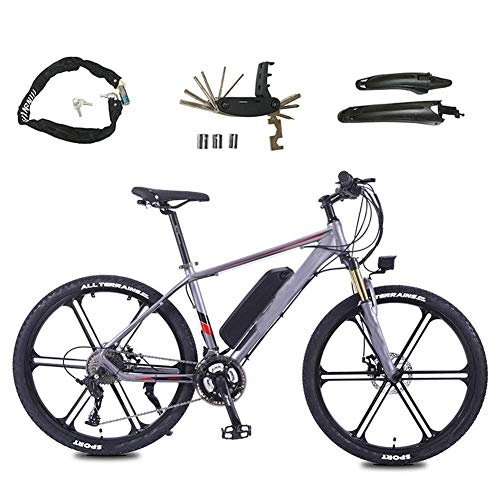 Electric Mountain Bike : YAMMY Electric Bikes, Men'S Mountain Bike Aluminum Alloy Cycling Bike All Terrain, 26" 36V 350W Removable Lithium Ion Battery Mountain Bike, (Exercise bikes)