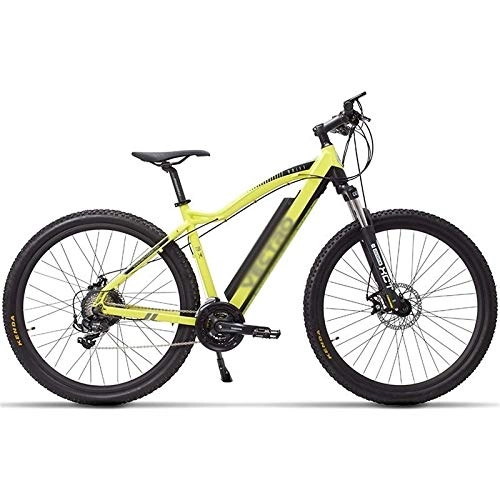 Electric Mountain Bike : YITING 29 Inch electric bicycles for adults36V / 13Ah / 350W / Aluminum alloy frame+6 power modes Dual disc brake system electric off road mountain bikeWith LCD smart meter Electric car (Color : Yellow)