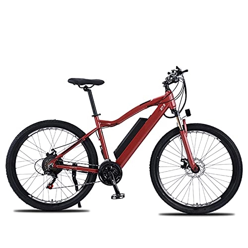 Electric Mountain Bike : YIZHIYA Electric Bike, 27.5" Electric Mountain Bike for Adults, Lightweight aluminum alloy Professional 21 Speed Gears Variable Speed E-bike, Front and Rear Double Disc Brakes, Brown, 48V 500W 10AH
