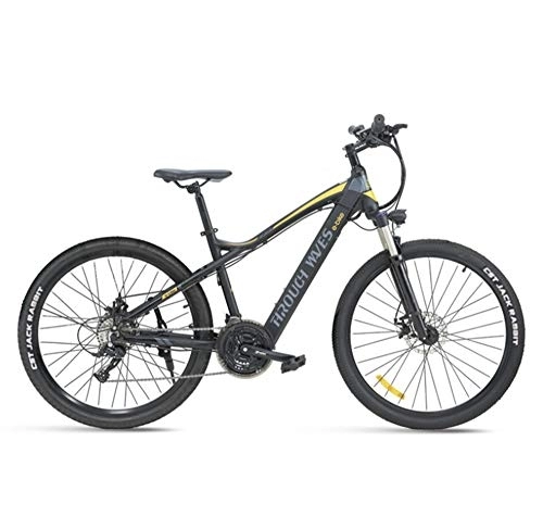 Electric Mountain Bike : YQ&TL Adult Moped Electric Mountain Bike, 27.5 inch 27 Speed Bicycle Full Suspension MTB ​​Gears Dual Disc Brakes Mountain Bicycle, Outdoors Bike