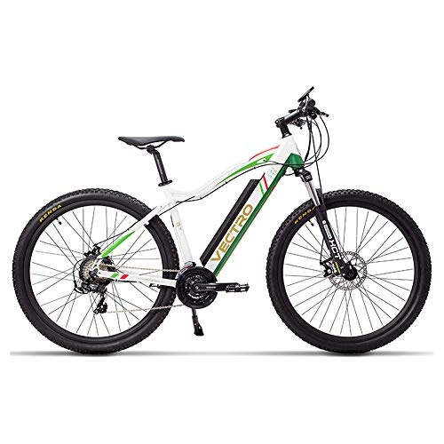 Electric Mountain Bike : YSNJG 29 Inch Electric Bicycle, Mountain Bike, Hidden Lithium Battery, 5 Level Pedal Assist, Lockable Suspension Fork (White)
