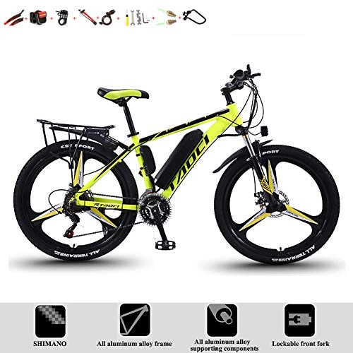Electric Mountain Bike : YXYBABA 26'' Electric Bike Mountain Bicycle for Adults with Removable Large Capacity Lithium-Ion Battery (36V 350W 13AH), Electric Bike 27 Speed Gear And Three Working Modes