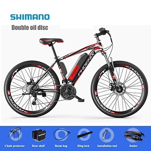 Electric Mountain Bike : YXYBABA 26'' Electric Mountain Bicycle with Removable Large Capacity Lithium-Ion Battery (36V 250W), Electric Bike 27 Speed Gear And Three Working Modes, Endurance 90km