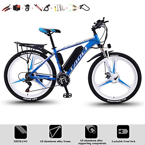 Electric Mountain Bike : YXYBABA 26'' Electric Mountain Bike 350W Aluminum Alloy Ebike Bicycle Removable 36V / 10Ah Lithium-Ion Battery Mountain Bike / Commute Ebike 27 Speed Gear Electric Bicycle for Adult