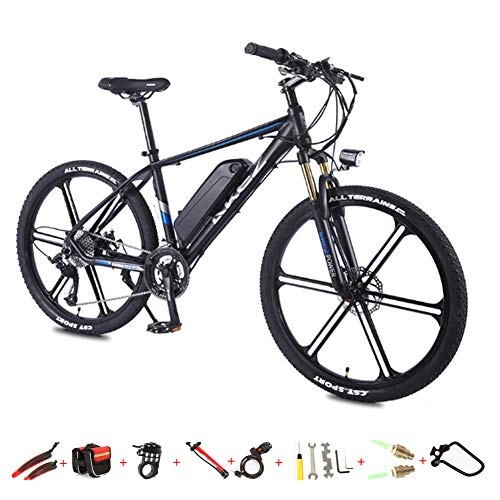 Electric Mountain Bike : YXYBABA 26 Inch Assist Electric Mountain Bike with Removable Large Capacity Lithium-Ion Battery (36V 8AH 350W) 27-Speed Mountain Bike Bicycle Adult Student Outdoors, Black