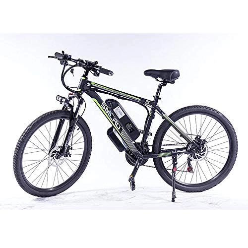 Electric Mountain Bike : YYAO Electric Bicycle eBike for Adults - 350W Electric Assist with Zero Wear Brushless Motor, Throttle Control, Off-Road Ability Professional 21 Speed Gears