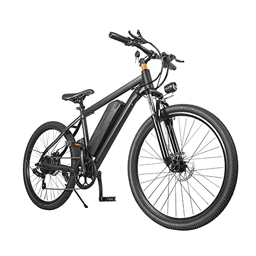 Electric Mountain Bike : YYGG Electric City Bike 26”Electric Bicycle 350W with Removable Li-Ion Battery 36V 10A for Adults, 40-50KM, 7 Speed Transmission Gears Double Disc Brake