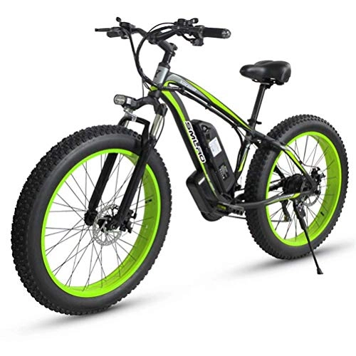 Electric Mountain Bike : YZ-YUAN Adult Mountain Electric Bicycle, Lithium Battery Electric Bicycle, Beach Cruiser Electric Bicycle, City Electric Bicycle, 26 Inch Fat Tire Electric Bicycle