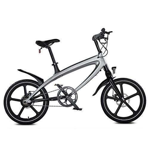 Electric Mountain Bike : ZBB Electric Bicycle 20 Inch Electric Mountain Bike for Adult with 36V Lithium-Ion Battery Intelligent Meter Bluetooth Audio Aluminum Alloy Frame 250W Powerful Motor, Silver