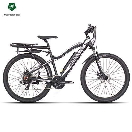 Electric Mountain Bike : ZDDOZXC 21 speeds, 27.5 Inches Pedal Assist Electrical Bicycle, 36V Invisibility Battery, Suspension Fork, Both Disc Brake, E bike Mountain Bike