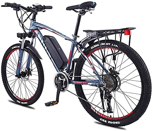 Electric Mountain Bike : ZJZ 26" Electric Mountain Bike, 350W Motor, Removable 36V13Ah Waterproof And Lithium Battery