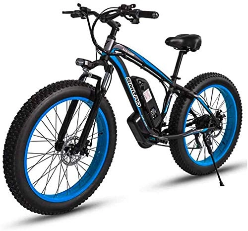 Electric Mountain Bike : ZJZ Adult Electric Mountain Bike, 48V Lithium Battery Aluminum Alloy 18.5 Inch Frame Electric Snow Bicycle, With LCD Display