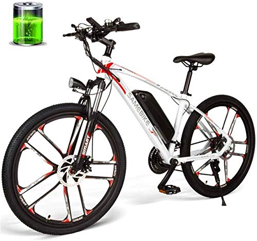 Electric Mountain Bike : ZJZ Electric mountain bike, 26 inch lithium battery off-road mountain bike 350W 48V 8AH for men and women for adult off-road travel 30km / h