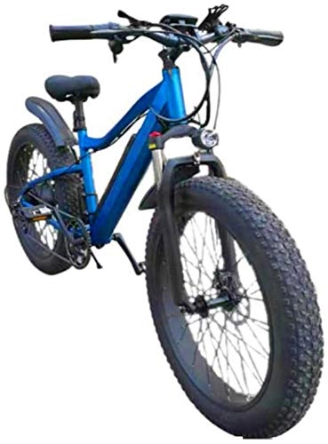 Electric Mountain Bike : ZJZ Fat tire Electric Mountain Bicycle, 26 inch aluminum alloy Electric Bikes 21 speed Bike Sports Outdoor Cycling