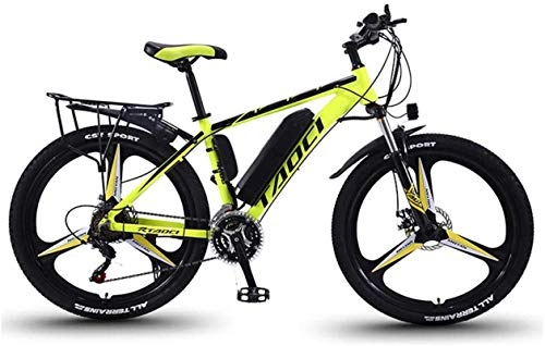 Electric Mountain Bike : ZJZ Fat Tire Electric Mountain Bike for Adults, Lightweight Magnesium Alloy Bikes Bicycles All Terrain 350W 36V 8AH Commute bike for Men, 26 Inch Wheels