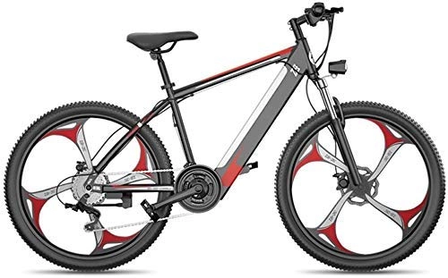 Electric Mountain Bike : ZJZ Light Electric Mountain Bike for Adults, 400W Snow E-Bike 26 Inch Fat Tire Electric Bicycle with 27 Speed Transmission Gears And Hydraulic Disc Brakes And Full Suspension Fork