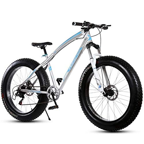 Fat Tyre Mountain Bike : 20 Inches Fat Bike Off-road Beach Snow Bike 27 Speed Mountain Bike 4.0 Wide Tire Non-slip Handle Bold Fork Student Outdoor Riding School, Outing, Fitness ( Size : 20 inch , 速度 Speed : 27 Speed )