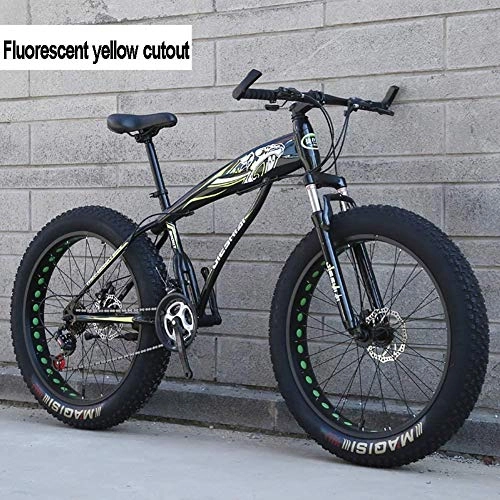 Fat Tyre Mountain Bike : 26 Inch Mountain Bikes for Adult Boys Girls, 27 Speed Fat Tire All Terrain MTB Trail Bike, Dual Suspension Bicycle High-Carbon Steel Frame Trail Bicycle, 008