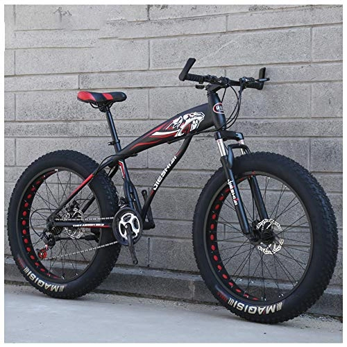 Fat Tyre Mountain Bike : ACDRX Mountain Bikes, Mountain Bike, 26 Inch, 21 Speed, Bicycles, Fat Tire, Hardtail, MTB, Bike, All Terrain, Dual Suspension Frame, Suspension Fork, sub black