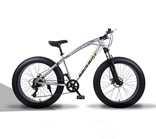 Fat Tyre Mountain Bike : Adult mountain bike- Mountain Bikes, 24 Inch Fat Tire Hardtail Mountain Bike, Dual Suspension Frame and Suspension Fork All Terrain Mountain Bicycle, Men's and Women Adult