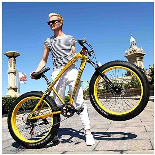 Fat Tyre Mountain Bike : aipipl Bicycle MTB Adult Beach Snowmobile Bicycles Mountain Bike For Men And Women 26IN Wheels Adjustable Speed Double Disc Brake Off-road Bike