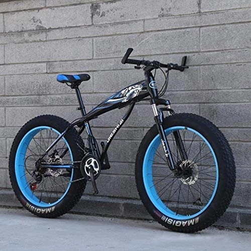 Fat Tyre Mountain Bike : Aoyo 24" / 26" Mountain Bike, Big Wheel Snow Bike, 24-Speed Dual Disc Brake Racing Bike, Strong Shock-Absorbing Front Fork, Outdoor Off-Road Beach Bike (Color : F, Size : 24 inch)
