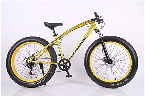Fat Tyre Mountain Bike : Aoyo High-carbon Steel Frame, Mountain Bikes, Dual Disc Brake Hardtail Mountain Bicycle, All Terrain Bicycle, Anti-Slip Bikes, 24 Inch 7 / 21 / 24 / 27 Speed, 26 Inches 27 Speeds