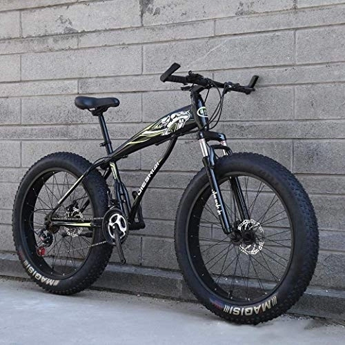 Fat Tyre Mountain Bike : Aoyo Mountain Bike, 24" / 26" Big Wheel Snow Bike, 21-Speed Dual Disc Brake, Strong Shock-Absorbing Front Fork, Outdoor Off-Road Beach Bike (Color : B, Size : 24 inch)