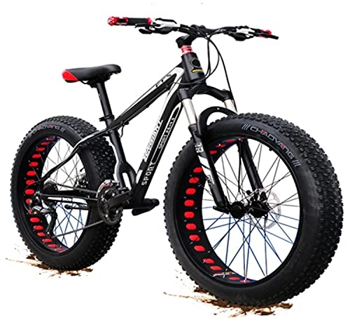 Fat Tyre Mountain Bike : ASEDF 27 / 30 Speed Mountain Bike / Bicycle Men / Women Fat Tire 26MTB Frame Full Suspension 24"-27 Speed
