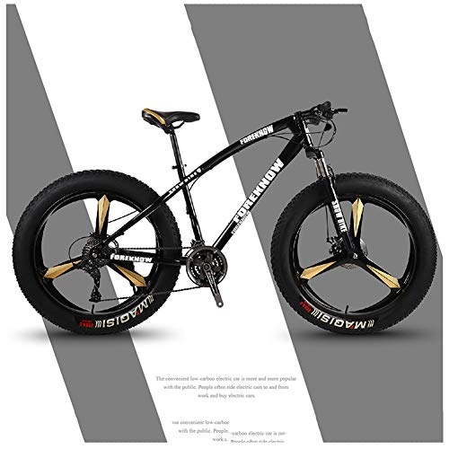 Fat Tyre Mountain Bike : ATRNA 26 Inch Mountain Bikes, Dual Disc Brake Bicycle Mountain Bike Variable Speed Shock Absorption Bikes Carbon Steel Full MTB for Men and Women suitable for the Outdoor Cycle
