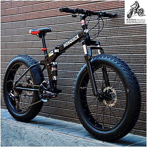 Fat Tyre Mountain Bike : Bicycles, Fat Tire, Bike, Outroad, 26 Inch, Full Suspension, Double Disc Brake, Beach, Mountain Bikes, High Carbon Steel, 21 Speeds, Universal