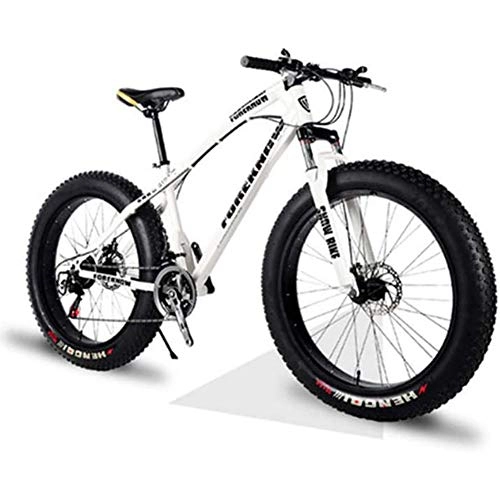 Fat Tyre Mountain Bike : Cacoffay 26-inch, 27-speed, Off-road, Mountain Bike, Aluminum Frame, Oversized Bicycle Tires, Men and Women Off-road Vehicles