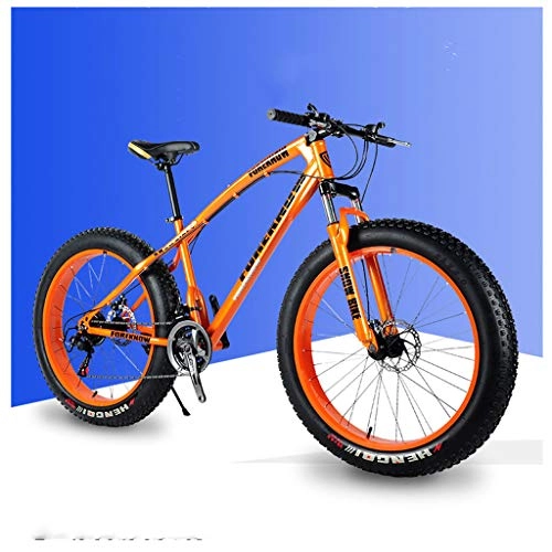Fat Tyre Mountain Bike : CDBK Shock-Absorbing Variable Speed Bicycle, Off-Road / Beach / Snow Bicycle Big Tire Mountain Bike Student Bicycle Red