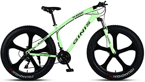 Fat Tyre Mountain Bike : Ceiling Pendant Adult-bcycles BMX Fat Tire Mountain Bike Off-road Beach Snow Bike 21 / 24 / 27 / 30 Speed Speed Mountain Bike 4.0 Wide Tire Adult Outdoor Riding (Color : E, Size : 27 Speed)