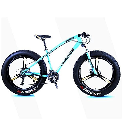 Fat Tyre Mountain Bike : CHICAI High-carbon Student Bike Adult 26-inch Beach Snow Fat Bike Mountain Cross-country Steel Ultra-wide Tire Sports Bike 21-30speed Low-speed Racing (Size : 30-speed)