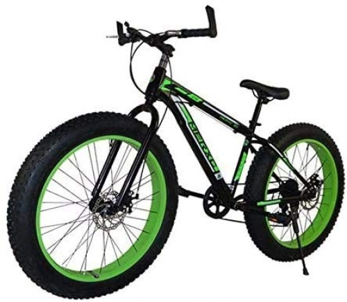 Fat Tyre Mountain Bike : CLOTHES Commuter City Road Bike Fat Tire Mountain Bike for Men And Women, 26-Inch Wheels 17 Inch High-Carbon Steel Frame, 4.0 Inch Wide Tires 7-Speed Unisex