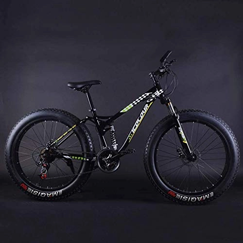 Fat Tyre Mountain Bike : Commuter City Road Bike Adult Fat Tire Mountain Bike, Beach Snow Bike, Double Disc Brake Cruiser Bikes, Professional Grade Mens Mountain Bicycle 26 Inch Wheels Unisex ( Color : D , Size : 30 speed )