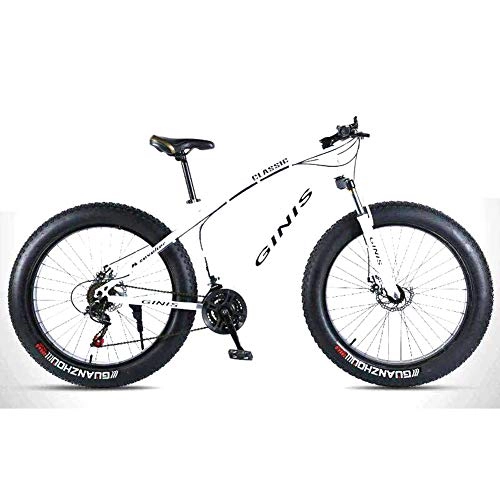 Fat Tyre Mountain Bike : Cross-Country Bicycles, Beach Snow Bicycles, Ultra-Wide Tire Mountain Bikes, Adult Men And Women, Student Bicycles, D, 24speed