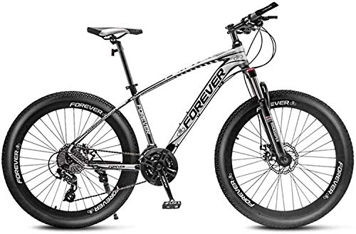 Fat Tyre Mountain Bike : CSS 24" Adult Mountain Bikes, Frame Fat Tire Dual-Suspension Mountain Bicycle, Aluminum Alloy Frame, All Terrain Mountain Bike, 24 / 27 / 30 / 33 Speed 6-11, C, 27 Speed