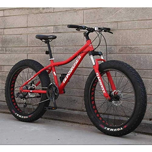 Fat Tyre Mountain Bike : CSS Mountain Bikes, 26Inch Fat Tire Hardtail Snowmobile, Dual Suspension Frame and Suspension Fork All Terrain Men's Mountain Bicycle Adult 7-10, 24Speed