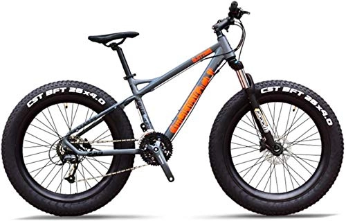 Fat Tyre Mountain Bike : DIMPLEYA 27-Speed Mountain Bikes, Professional 26 Inch Adult Fat Tire Bike, Aluminum Frame Front Suspension All Terrain Bicycle, D