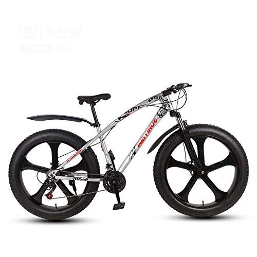 Fat Tyre Mountain Bike : Fitness Sports Outdoors Mountain Bike 26 Inch Bicycle for Adults 4.0 Inch Fat Tire MTB Bike Hardtail High Carbon Steel Frame Suspension Fork Double Disc Brake