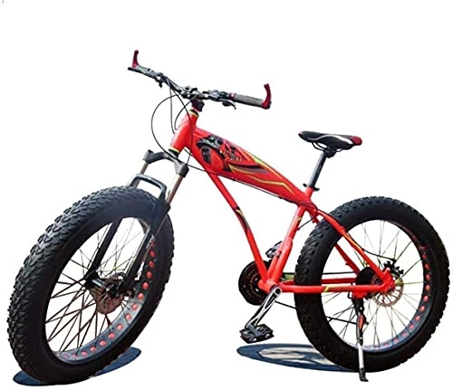 Fat Tyre Mountain Bike : FMOPQ 4.0 Wide Tire Thick Wheel Mountain Bike Snowmobile ATV Off-Road Bicycle 24 Inch-7 / 21 / 24 / 27 / 30 Speed 7-10 21 fengong Titanium Alloy Suspension Shock