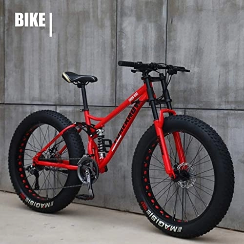 Fat Tyre Mountain Bike : GaoGaoBei 26 Inch Fat Wheel Motorcycle / Fat Bike / Fat Tire Mountain Bike Beach Cruiser Fat Tire Bike Snow Bike Fat Big Tire Bicycle 21 Speed ​​Fat Bikes For Adult Blue 26IN, 24IN, Red, Super