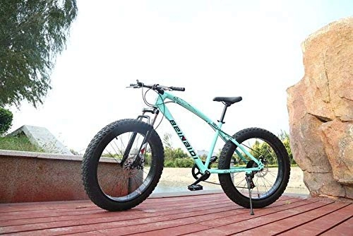 Fat Tyre Mountain Bike : GASLIKE Mountain Bike for Adults, Hard-Tail Mountain Bicycle, High Carbon Steel Frame, Dual Disc Brake And Front Suspension Fork, A, 24 inch 27 speed