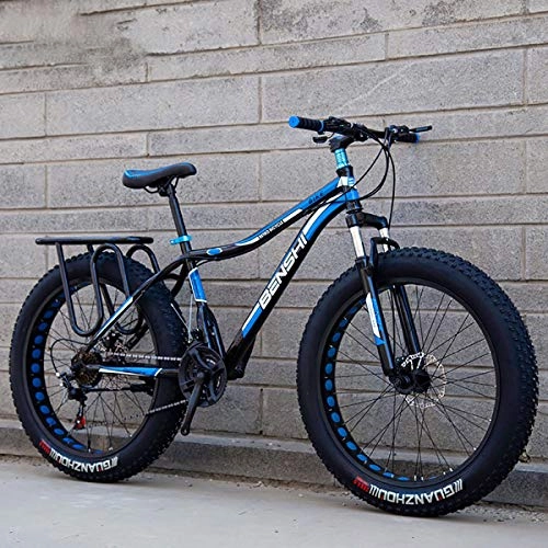 Fat Tyre Mountain Bike : GAYBJ Snowmobile Fat bike 24 / 26 Inch Outroad Mountain Bike Small Portable Bicycle Adult Student Mountain Bike with 7 / 21 / 24 / 27 Speed Dual Disc Brakes, C, 26 inchi 24 Speed