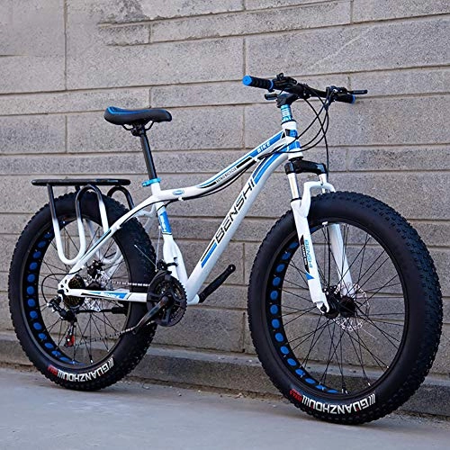 Fat Tyre Mountain Bike : GAYBJ Snowmobile Fat bike 24 / 26 Inch Outroad Mountain Bike Small Portable Bicycle Adult Student Mountain Bike with 7 / 21 / 24 / 27 Speed Dual Disc Brakes, E, 26 inchi 21 Speed