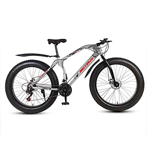 Fat Tyre Mountain Bike : GEETAC Mountain Bicycles for Men Women Adult, 26'' All Terrain MTB City Bycicle with 4.0 Fat Tire, Bold Suspension Fork Snow Beach Bicycle